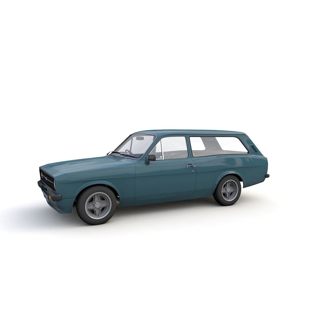 Escort Mk2 Station Wagon 1974 3D Model – High Poly Game Asset, FBX, OBJ - View 19