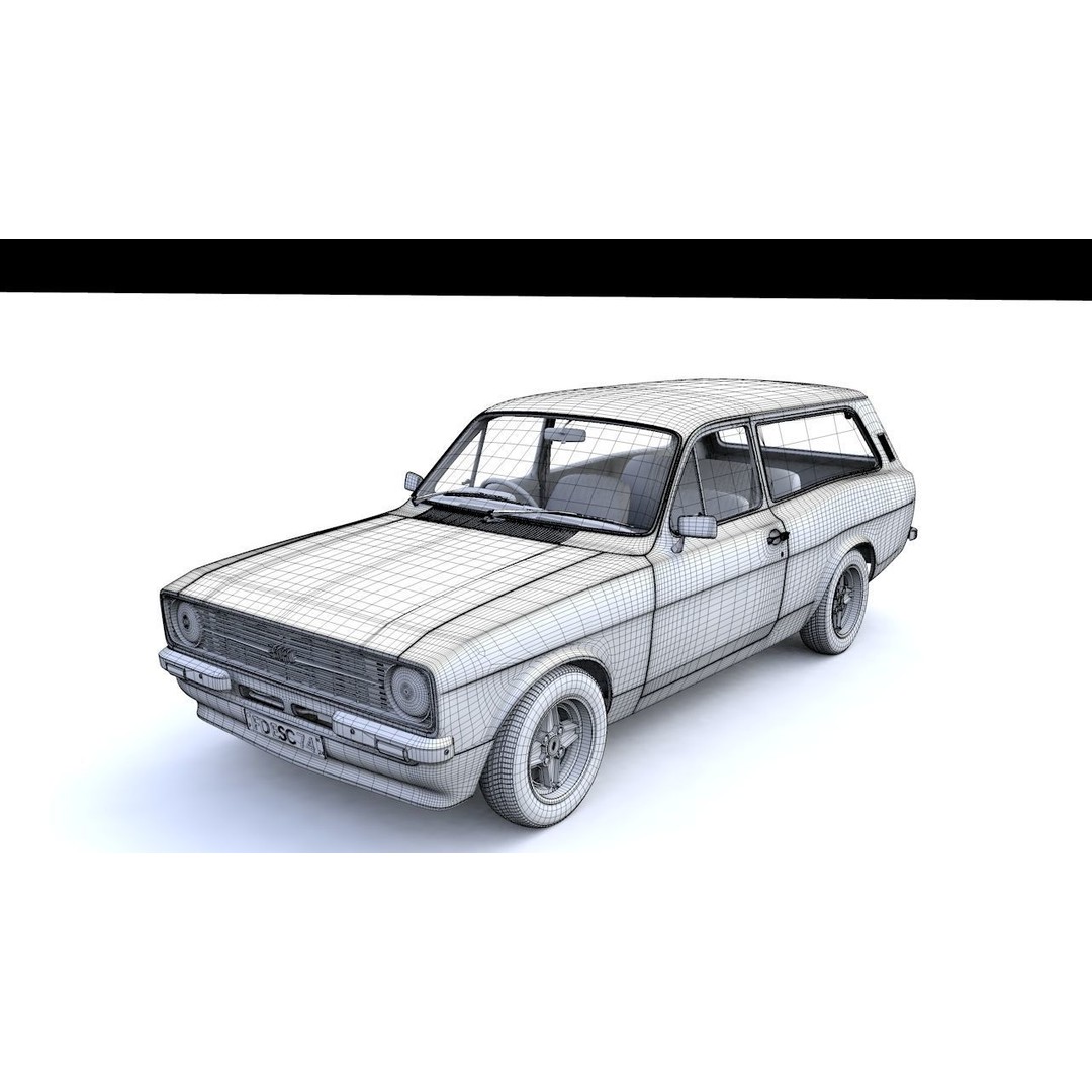 Escort Mk2 Station Wagon 1974 3D Model – High Poly Game Asset, FBX, OBJ - View 23
