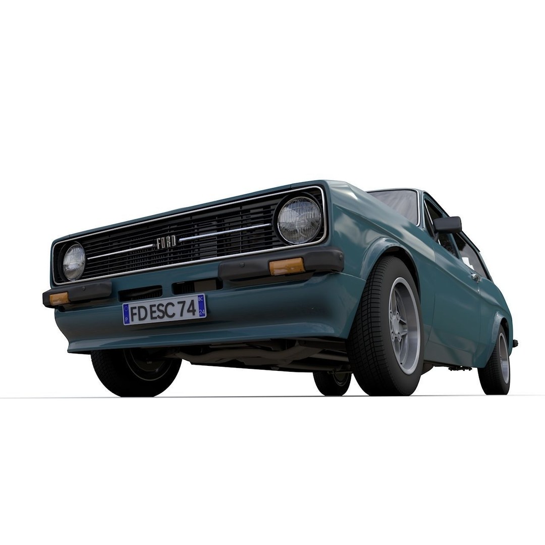 Escort Mk2 Station Wagon 1974 3D Model – High Poly Game Asset, FBX, OBJ - View 8