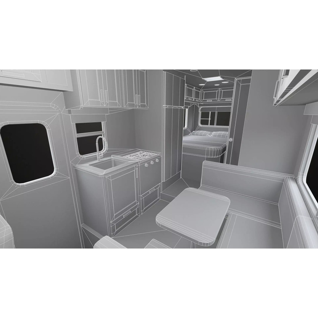 Class C RV Motorhome 3D Model – Low Poly Game Ready Asset, FBX