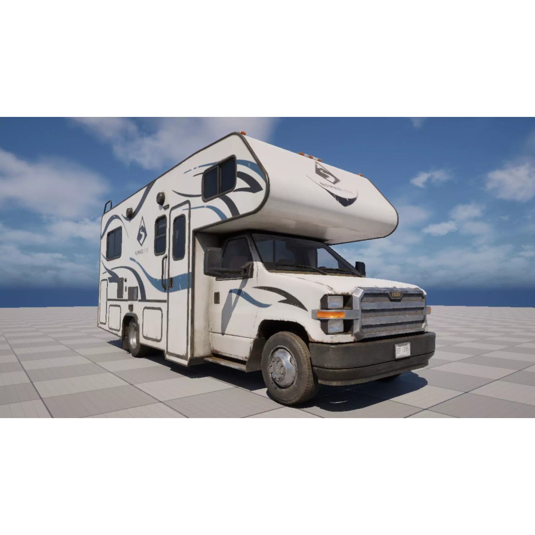 Class C RV Motorhome 3D Model – Low Poly Game Ready Asset, FBX - View 16