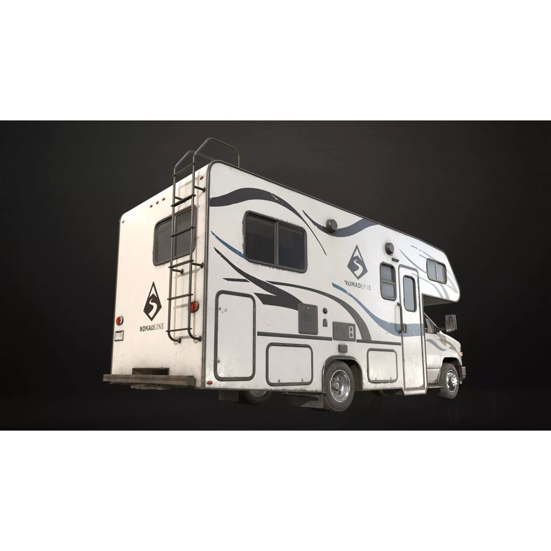 Class C RV Motorhome 3D Model – Low Poly Game Ready Asset, FBX - View 5