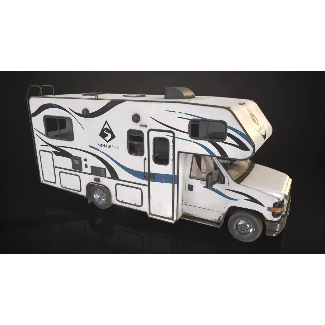 Class C RV Motorhome 3D Model – Low Poly Game Ready Asset, FBX - View 6