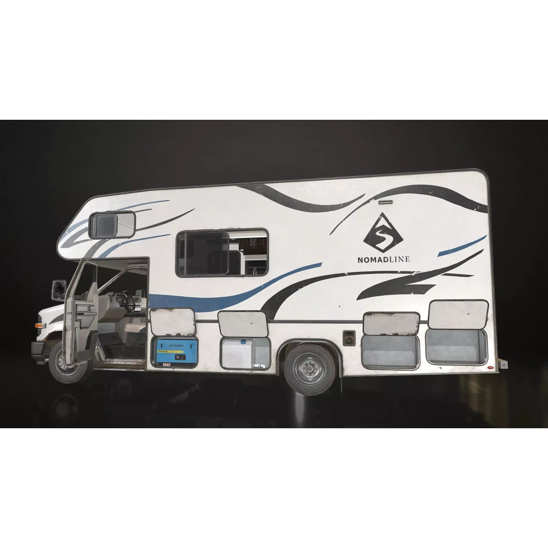 Class C RV Motorhome 3D Model – Low Poly Game Ready Asset, FBX - View 8