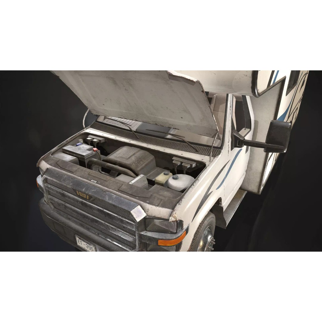 Class C RV Motorhome 3D Model – Low Poly Game Ready Asset, FBX - View 9