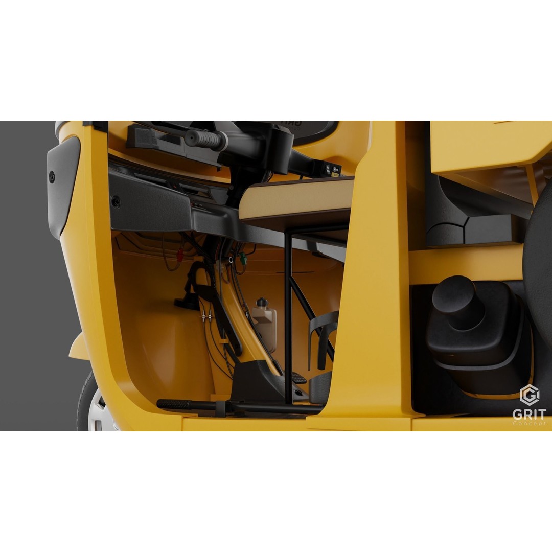 Tricycle 3D Model – Low Poly Rickshaw with PBR Textures, Blender, FBX - View 66