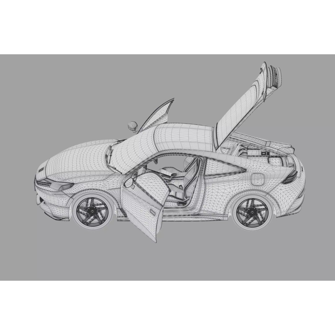 Honda Prelude 2026 3D Model – High Poly Car Asset, FBX, OBJ, Blender - View 55