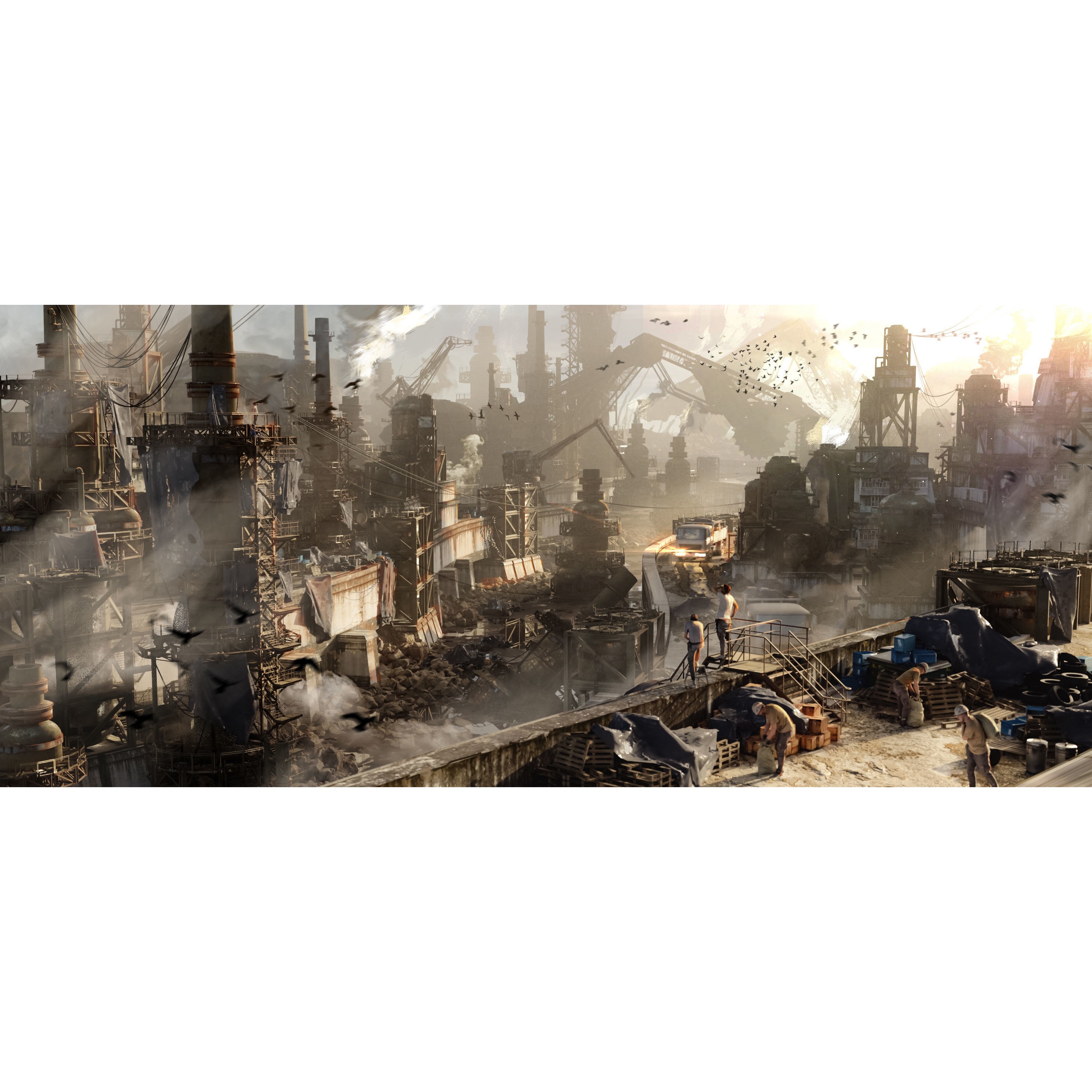 Industrial Dystopian City Kitbash Set - Low-Poly 3D Model - View 12