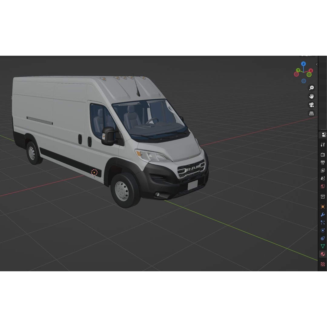 2024 Ram ProMaster L4H2 3D Model – High Poly Cargo Van, FBX, OBJ