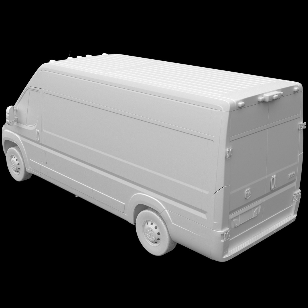 2024 Ram ProMaster L4H2 3D Model – High Poly Cargo Van, FBX, OBJ - View 15
