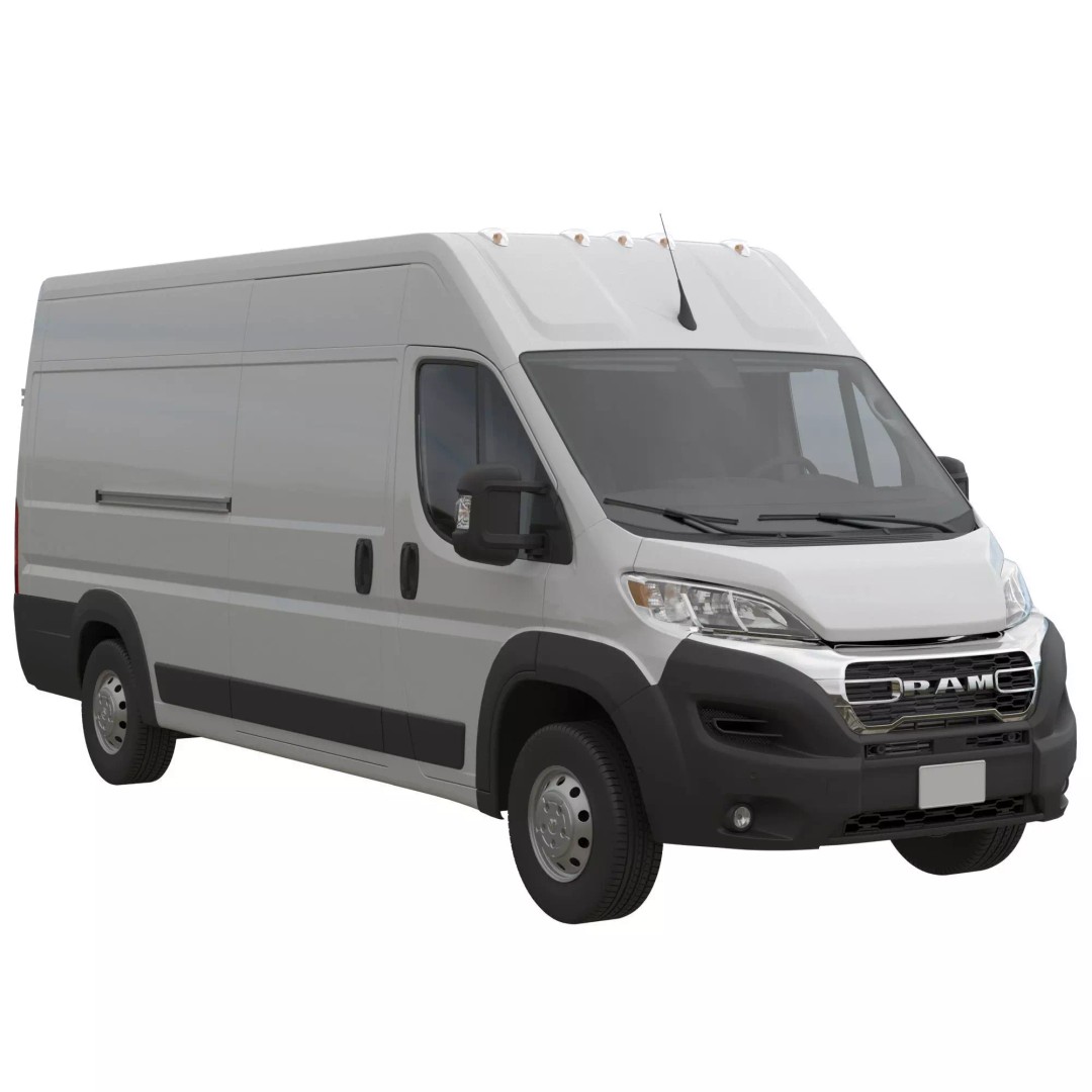 2024 Ram ProMaster L4H2 3D Model – High Poly Cargo Van, FBX, OBJ - View 2