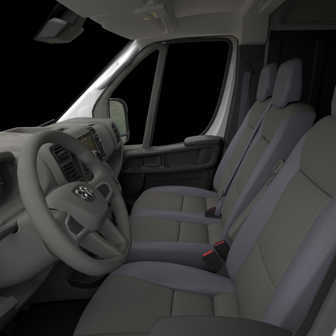 2024 Ram ProMaster L4H2 3D Model – High Poly Cargo Van, FBX, OBJ - View 28