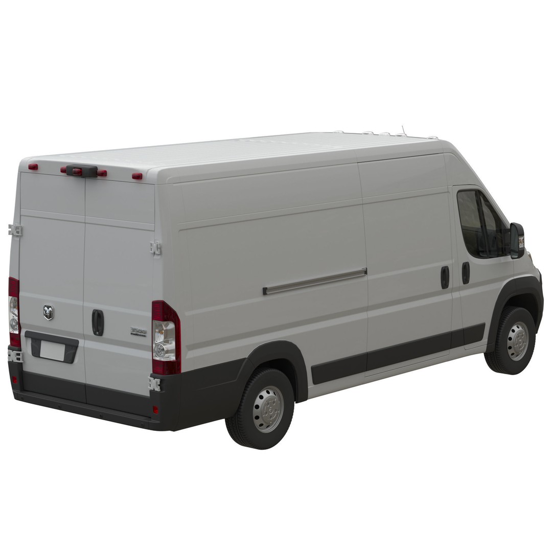 2024 Ram ProMaster L4H2 3D Model – High Poly Cargo Van, FBX, OBJ - View 6