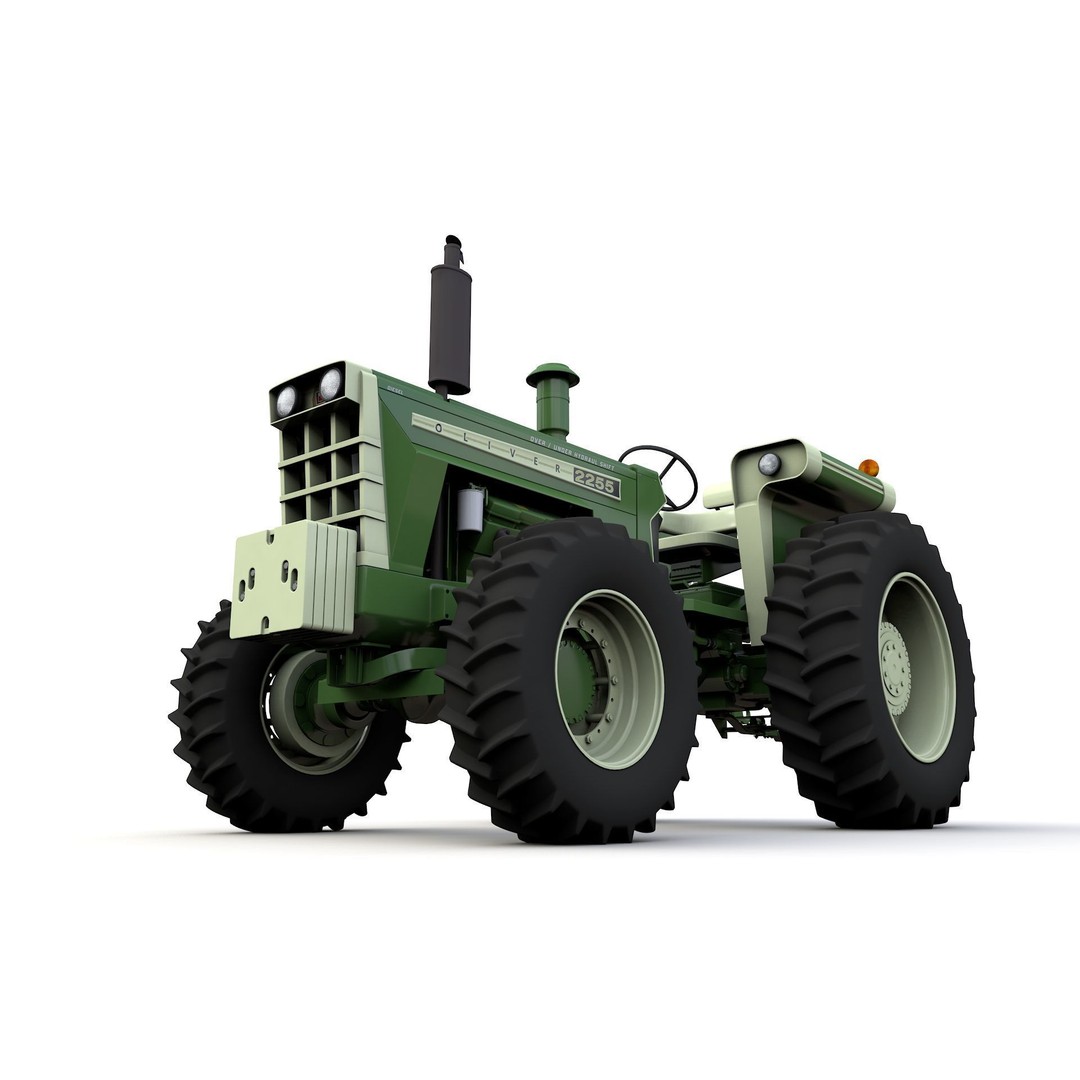 Oliver 2255 4WD Tractor 3D Model – High Detail PBR Asset, FBX, OBJ - View 15