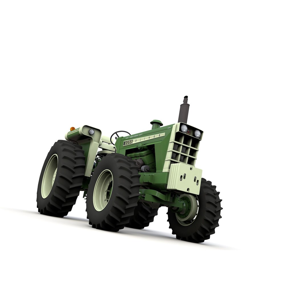 Oliver 2255 4WD Tractor 3D Model – High Detail PBR Asset, FBX, OBJ - View 17