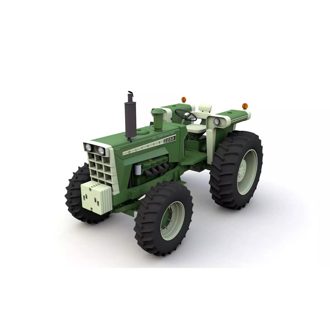 Oliver 2255 4WD Tractor 3D Model – High Detail PBR Asset, FBX, OBJ - View 2