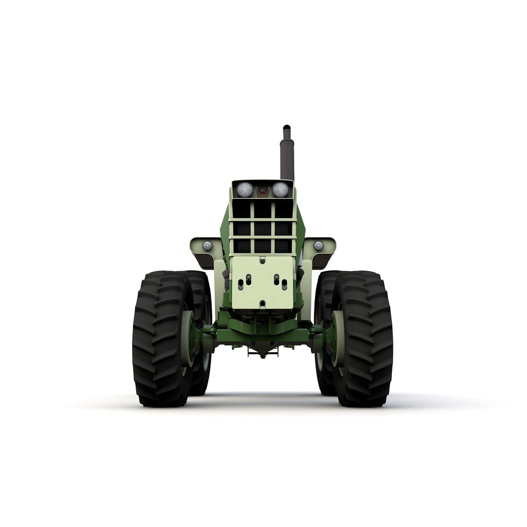 Oliver 2255 4WD Tractor 3D Model – High Detail PBR Asset, FBX, OBJ - View 3