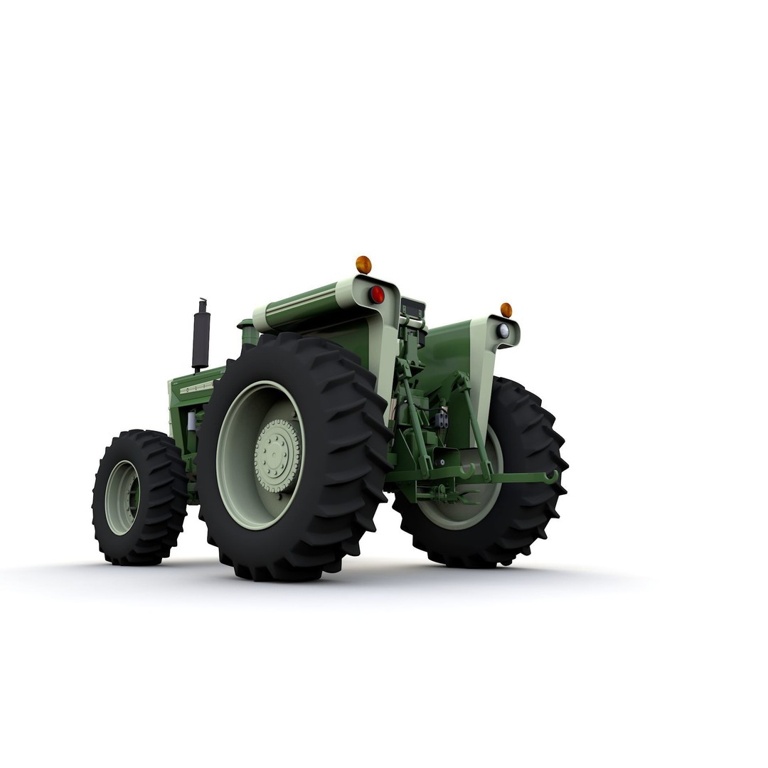 Oliver 2255 4WD Tractor 3D Model – High Detail PBR Asset, FBX, OBJ - View 5
