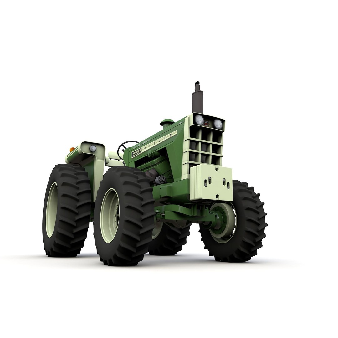 Oliver 2255 4WD Tractor 3D Model – High Detail PBR Asset, FBX, OBJ - View 6