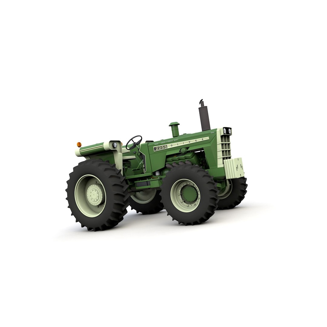 Oliver 2255 4WD Tractor 3D Model – High Detail PBR Asset, FBX, OBJ - View 8