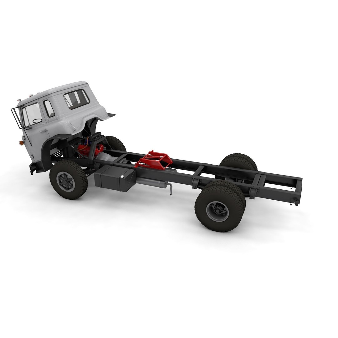 1963 International Loadstar CO1600 Truck 3D Model – High Detail, Game Ready, FBX - View 13