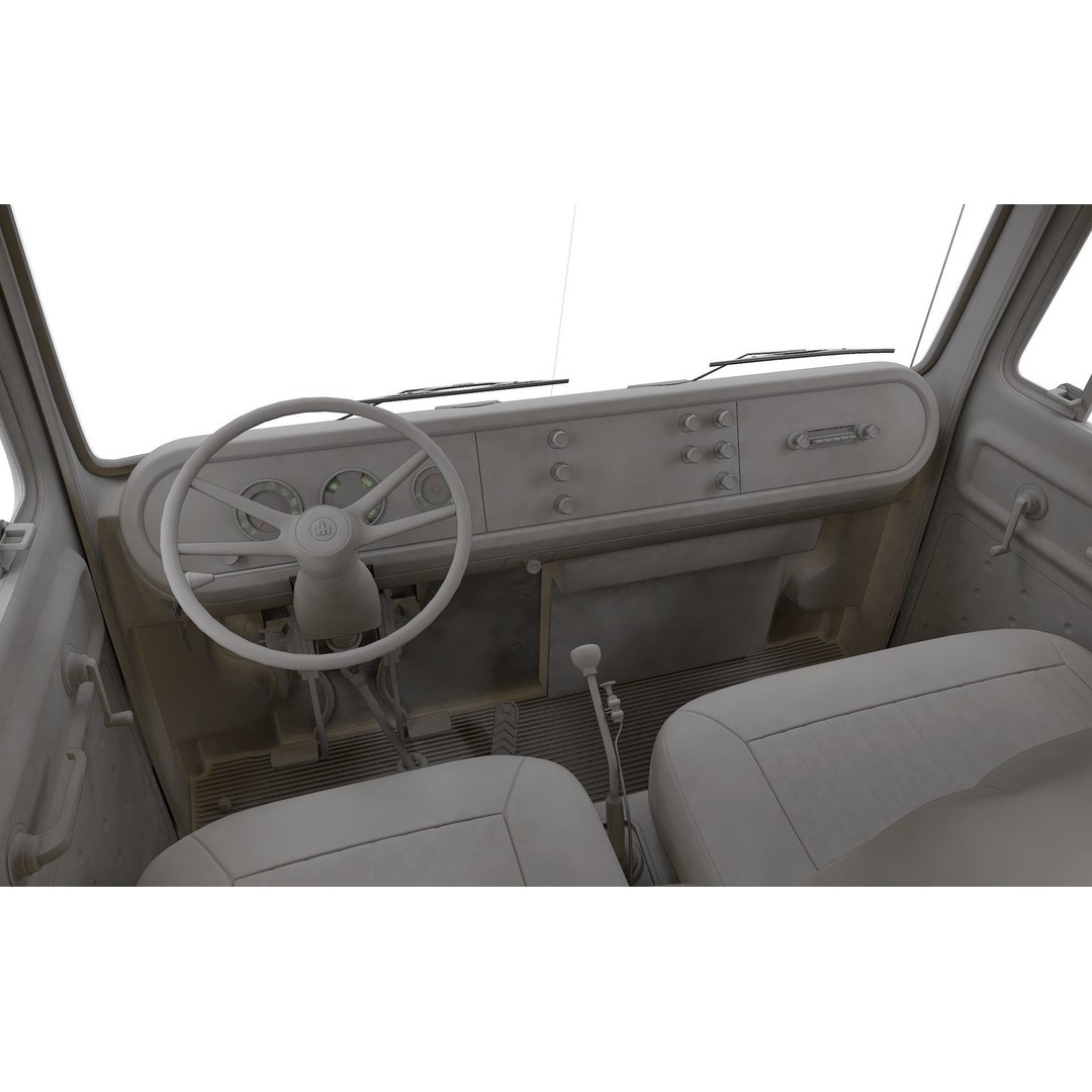 1963 International Loadstar CO1600 Truck 3D Model – High Detail, Game Ready, FBX - View 24