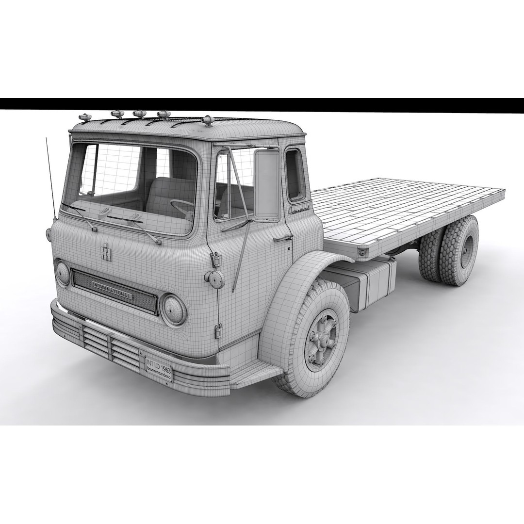 1963 International Loadstar CO1600 Truck 3D Model – High Detail, Game Ready, FBX - View 26