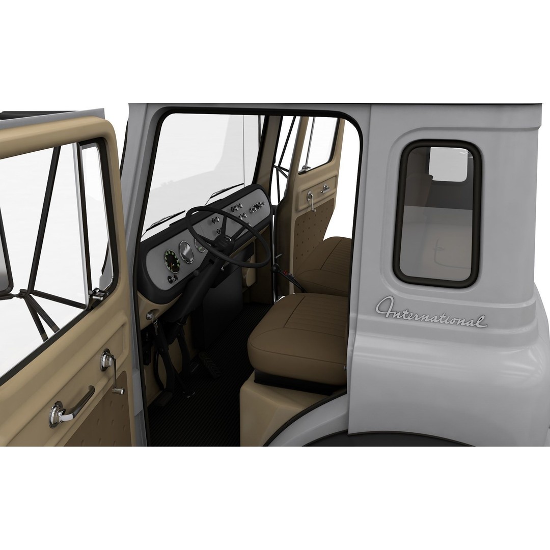 1963 International Loadstar CO1600 Truck 3D Model – High Detail, Game Ready, FBX - View 7