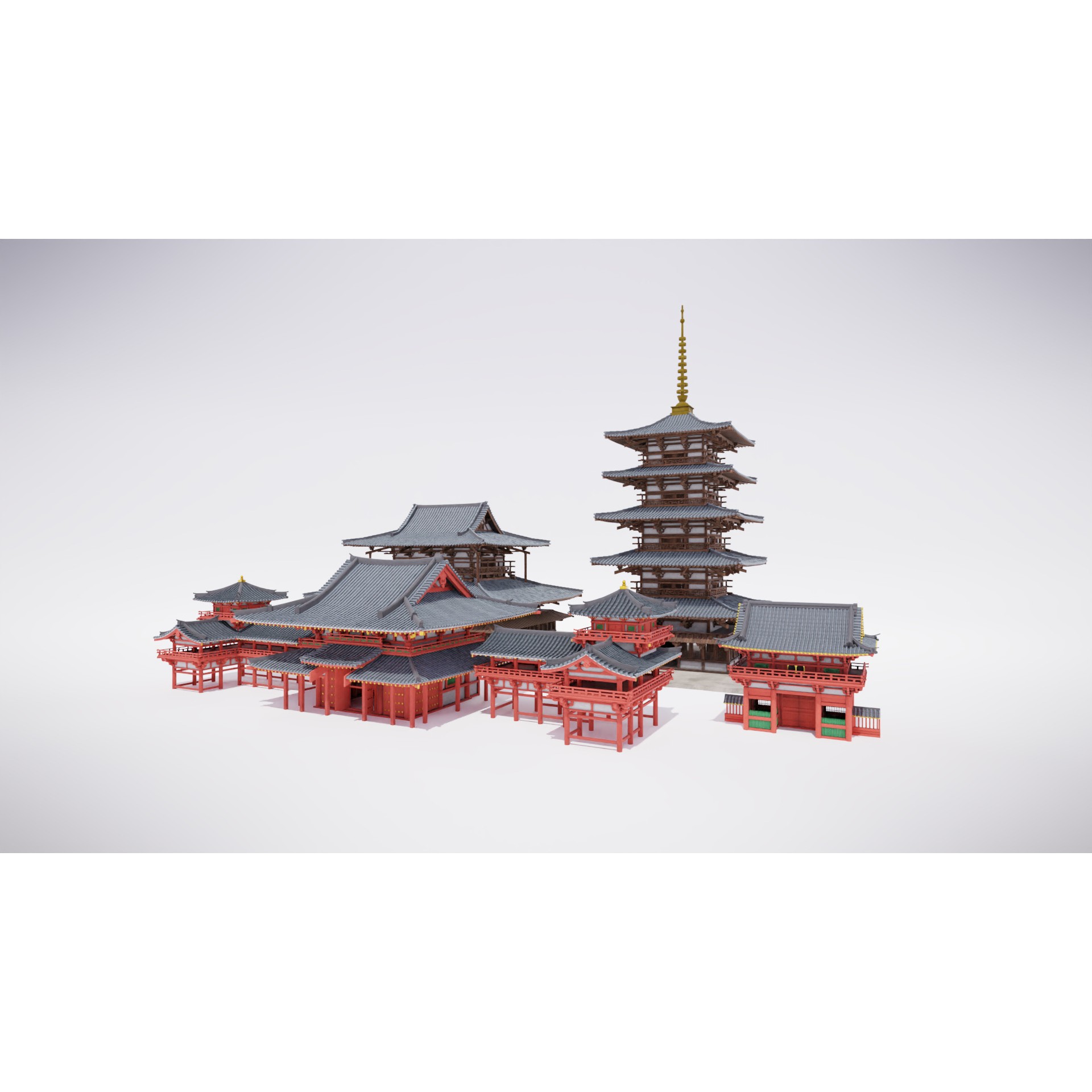 Japanese Temple Pack - Game-Ready 3D Model - View 19