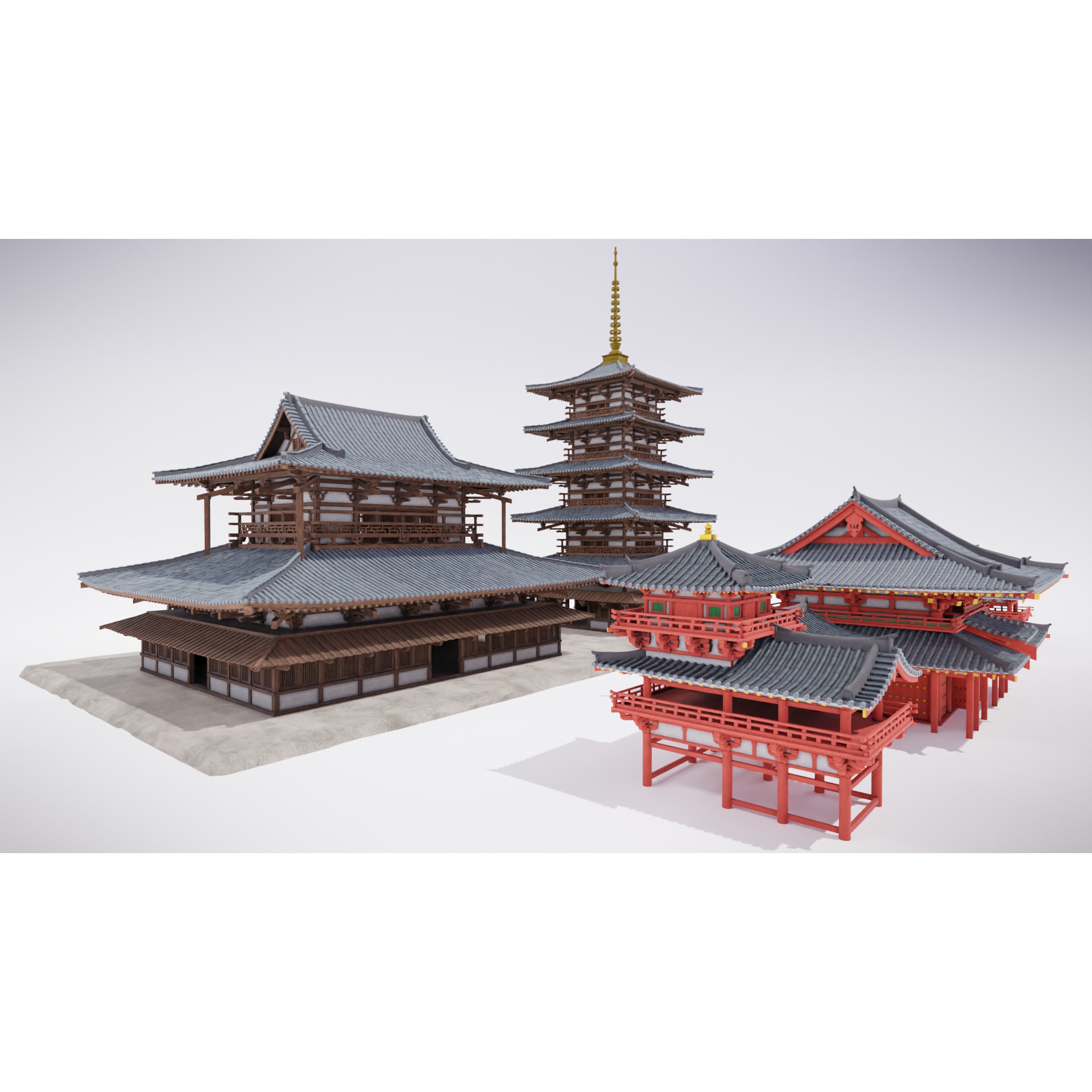 Japanese Temple Pack - Game-Ready 3D Model - View 20