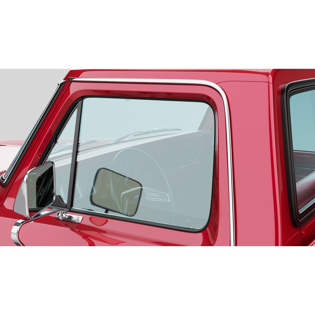 Pickup F250 3D Model – Antique American Truck, FBX, OBJ, Game Ready - View 10
