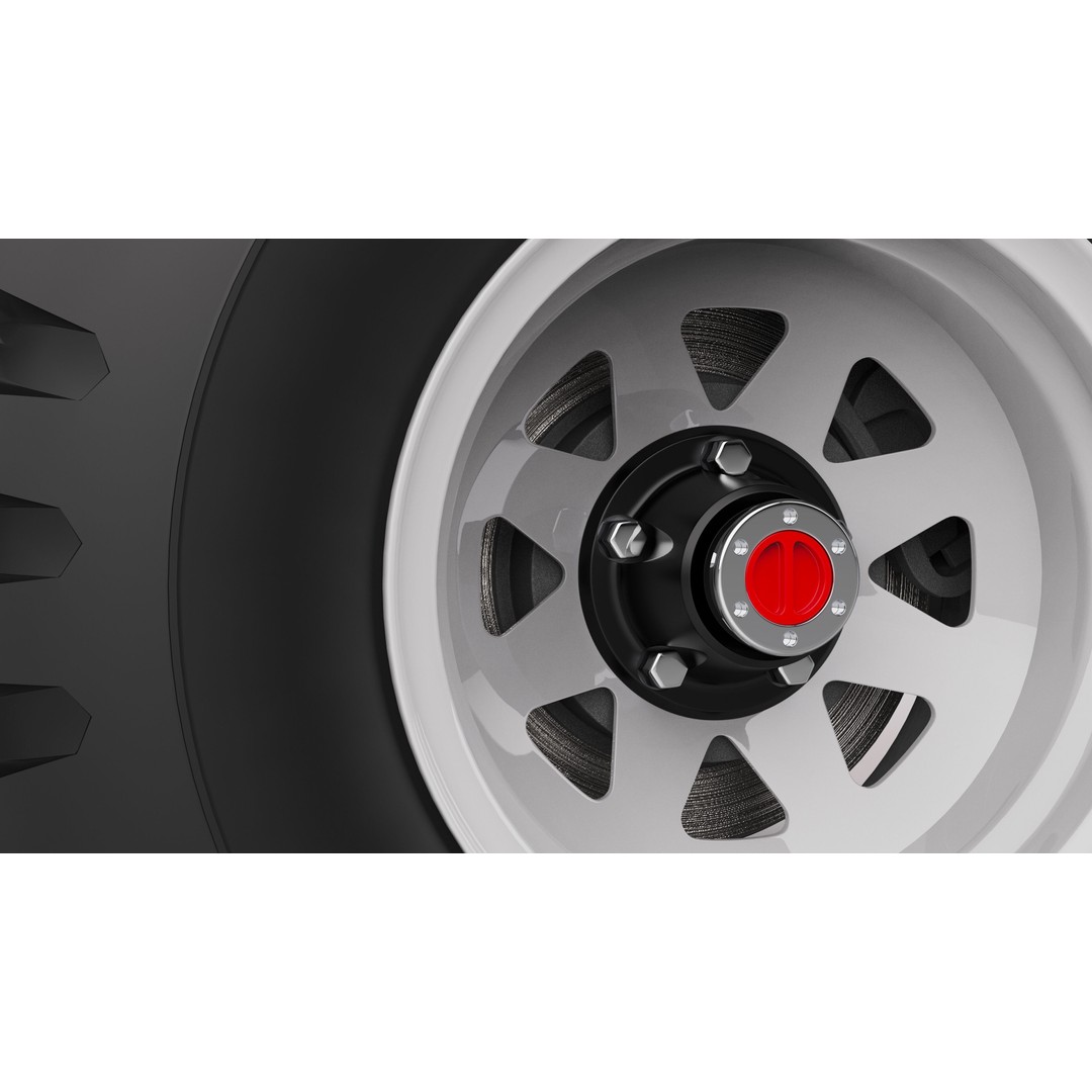 Pickup F250 3D Model – Antique American Truck, FBX, OBJ, Game Ready - View 13