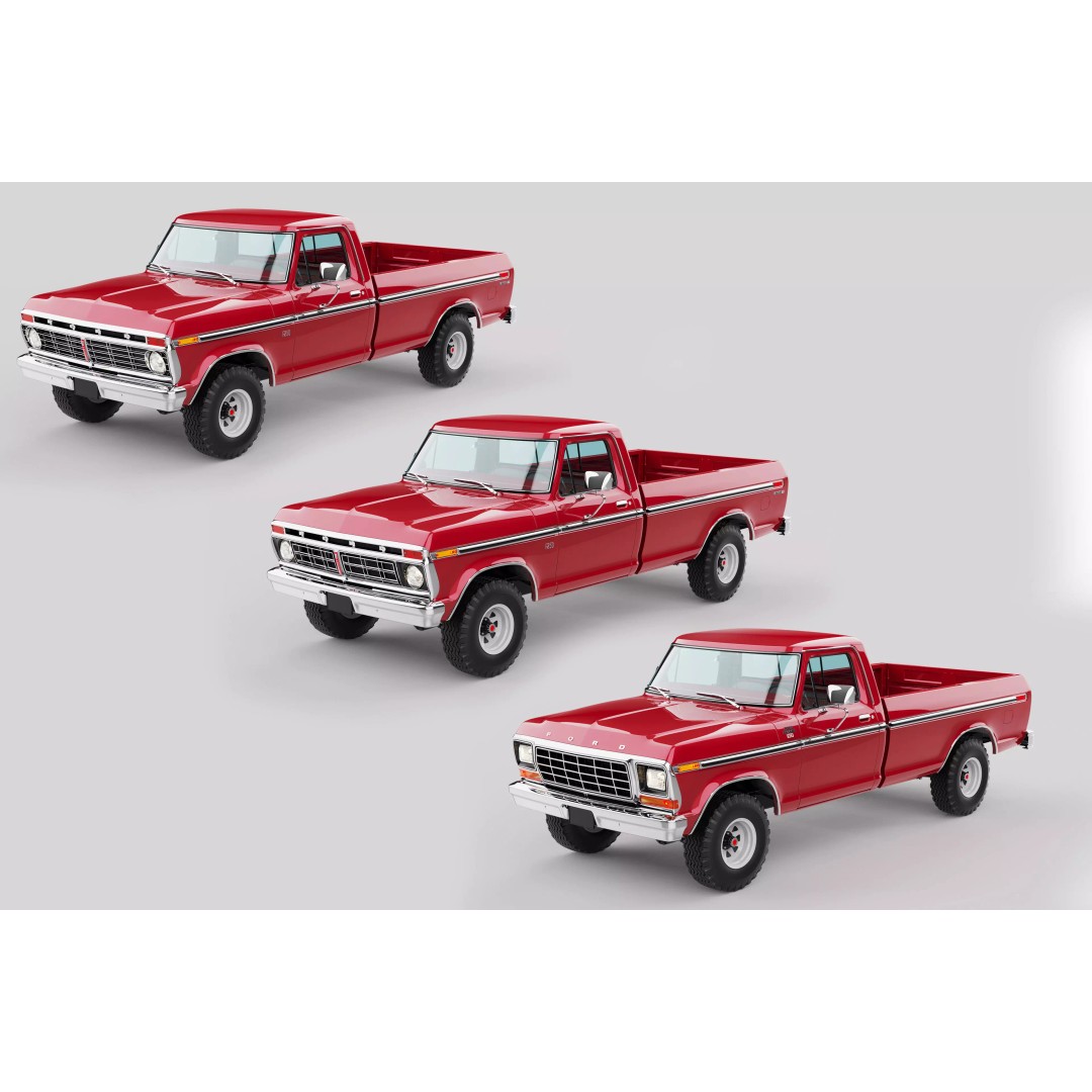 Pickup F250 3D Model – Antique American Truck, FBX, OBJ, Game Ready - View 2