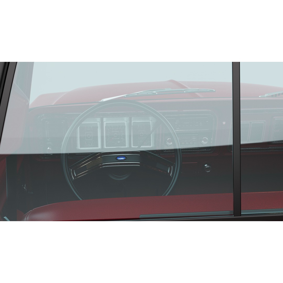 Pickup F250 3D Model – Antique American Truck, FBX, OBJ, Game Ready - View 21