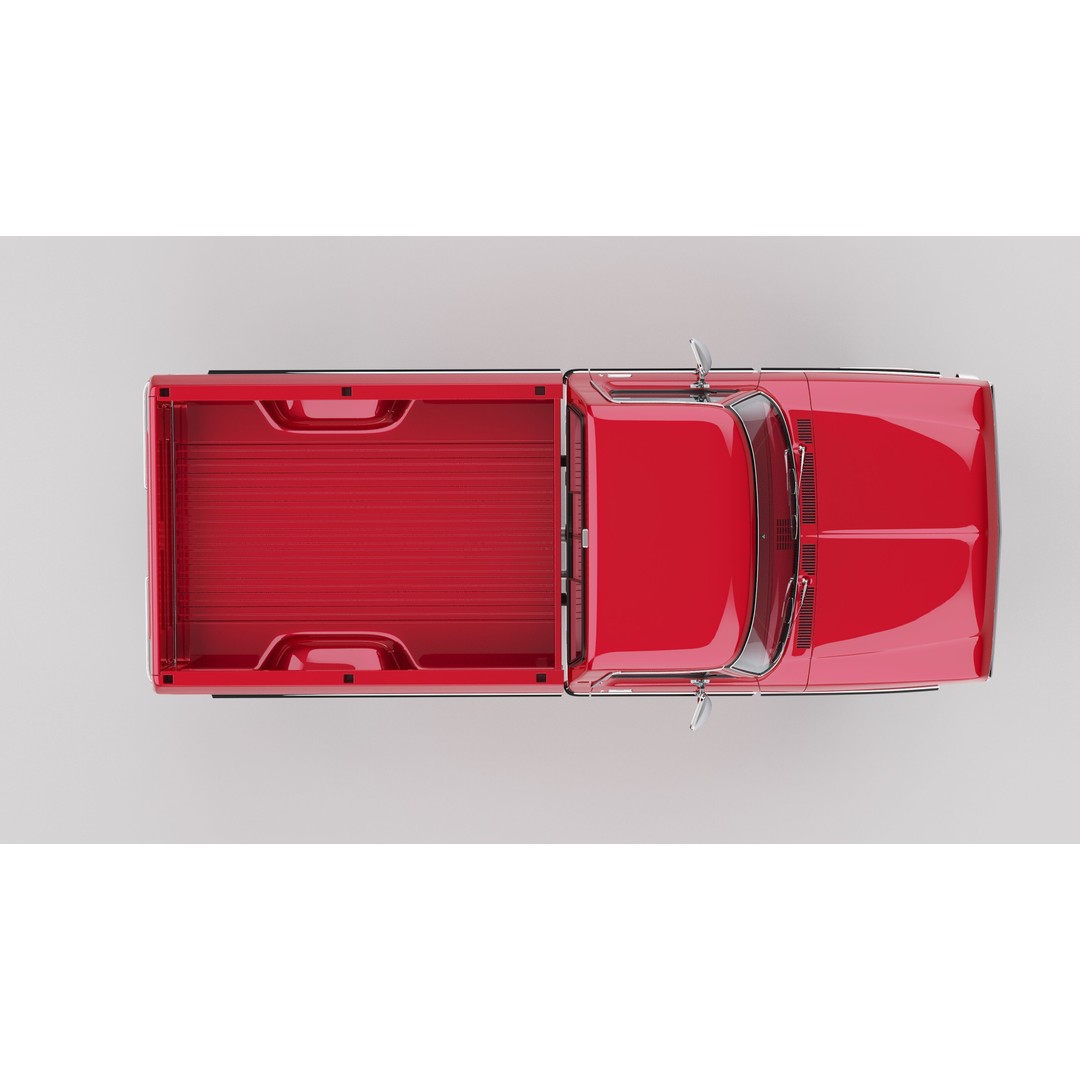 Pickup F250 3D Model – Antique American Truck, FBX, OBJ, Game Ready - View 27