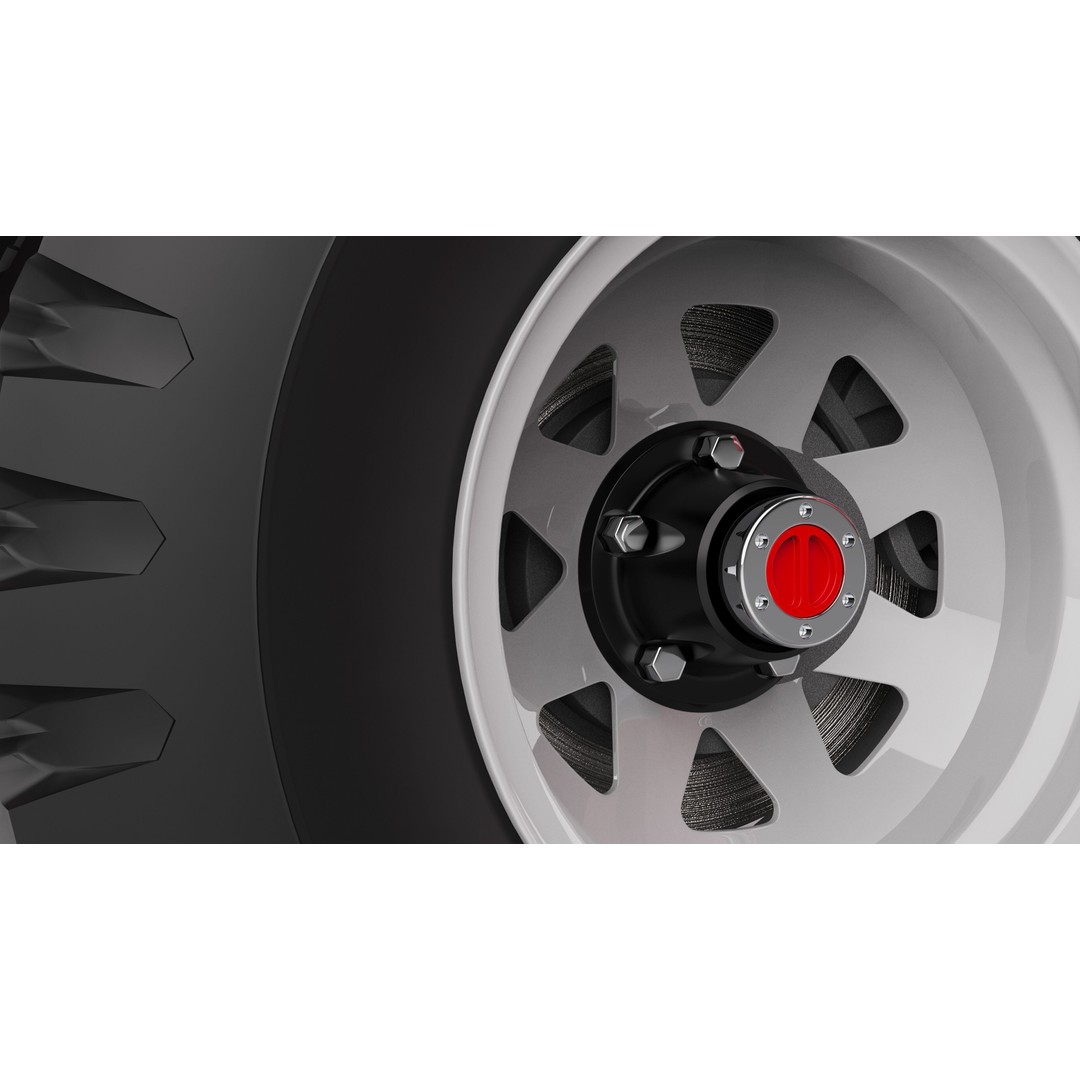 Pickup F250 3D Model – Antique American Truck, FBX, OBJ, Game Ready - View 46