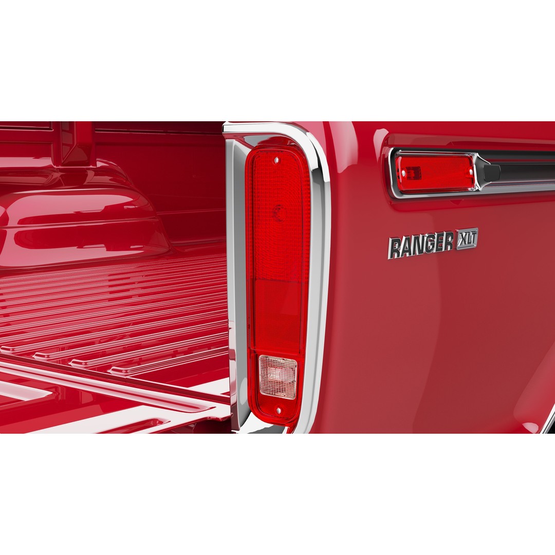 Pickup F250 3D Model – Antique American Truck, FBX, OBJ, Game Ready - View 52