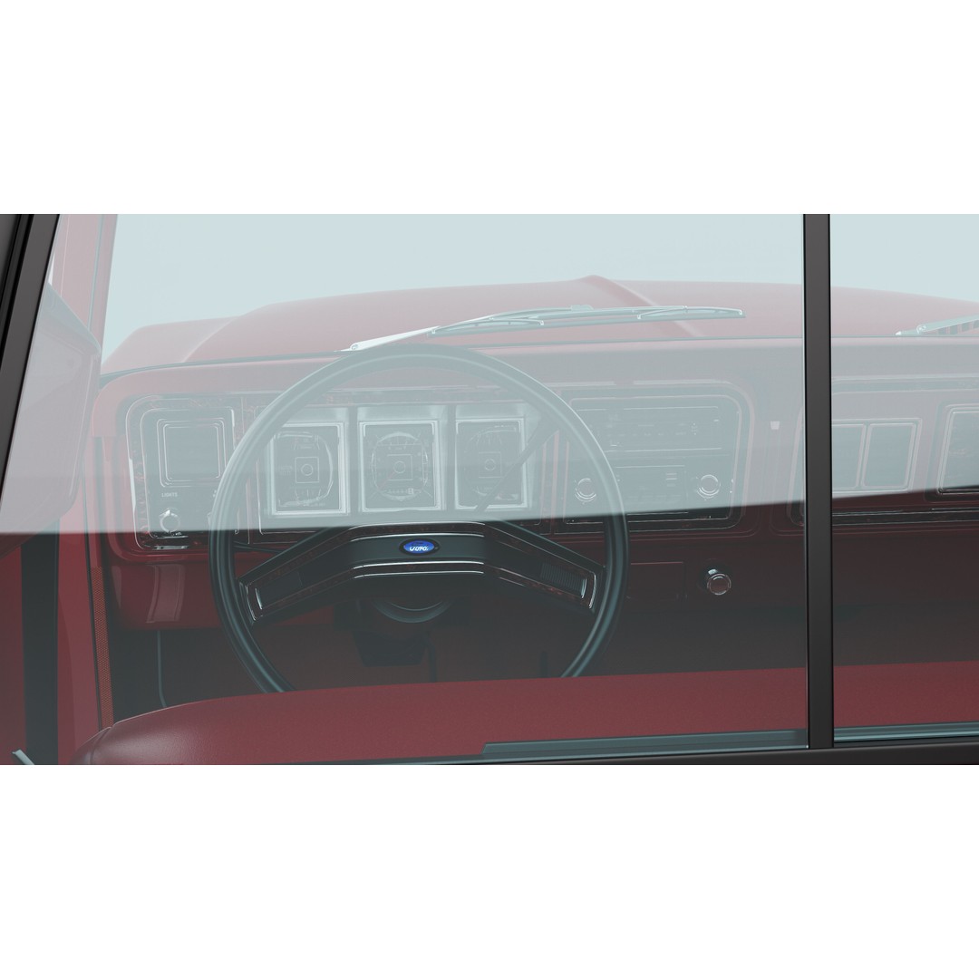 Pickup F250 3D Model – Antique American Truck, FBX, OBJ, Game Ready - View 57