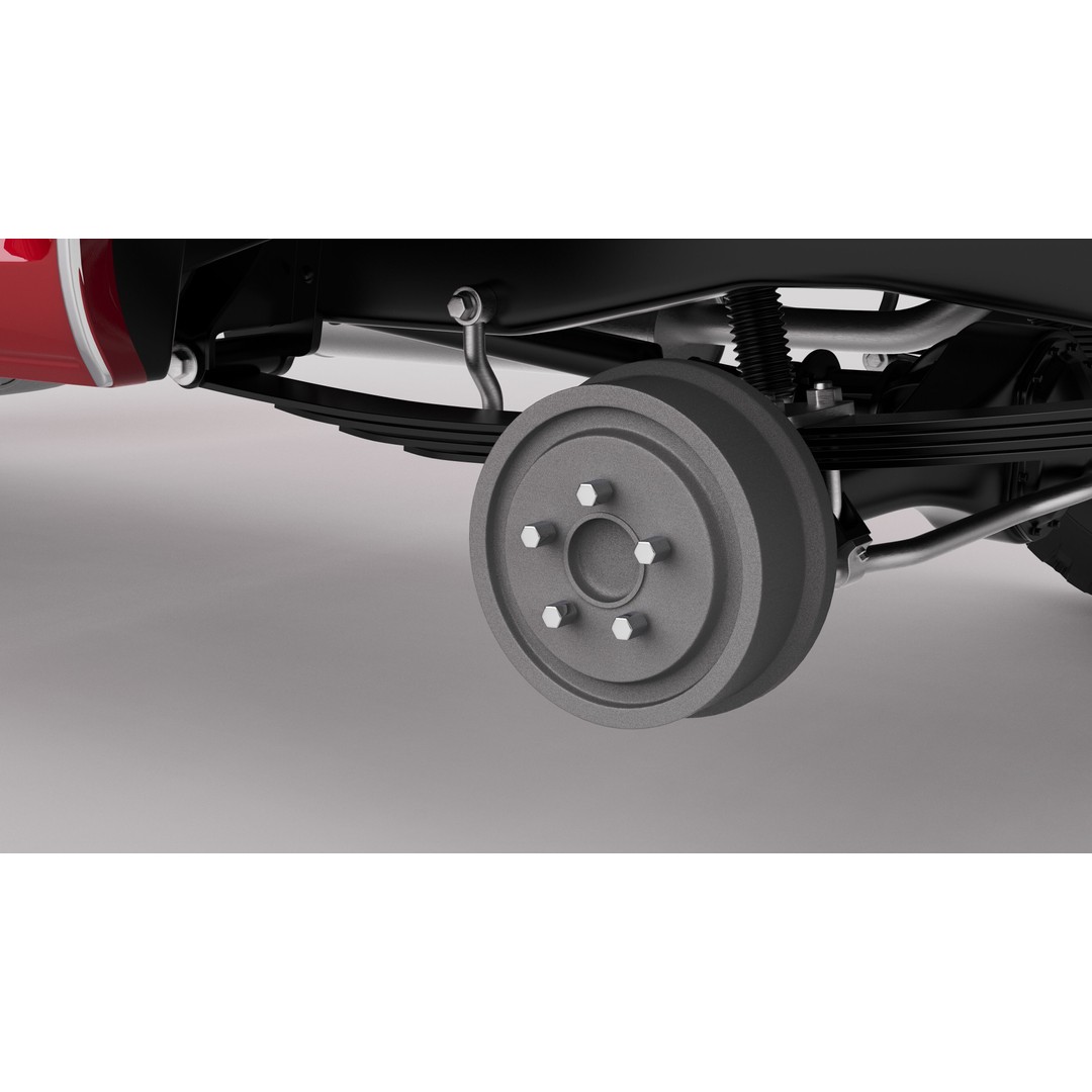 Pickup F250 3D Model – Antique American Truck, FBX, OBJ, Game Ready - View 62