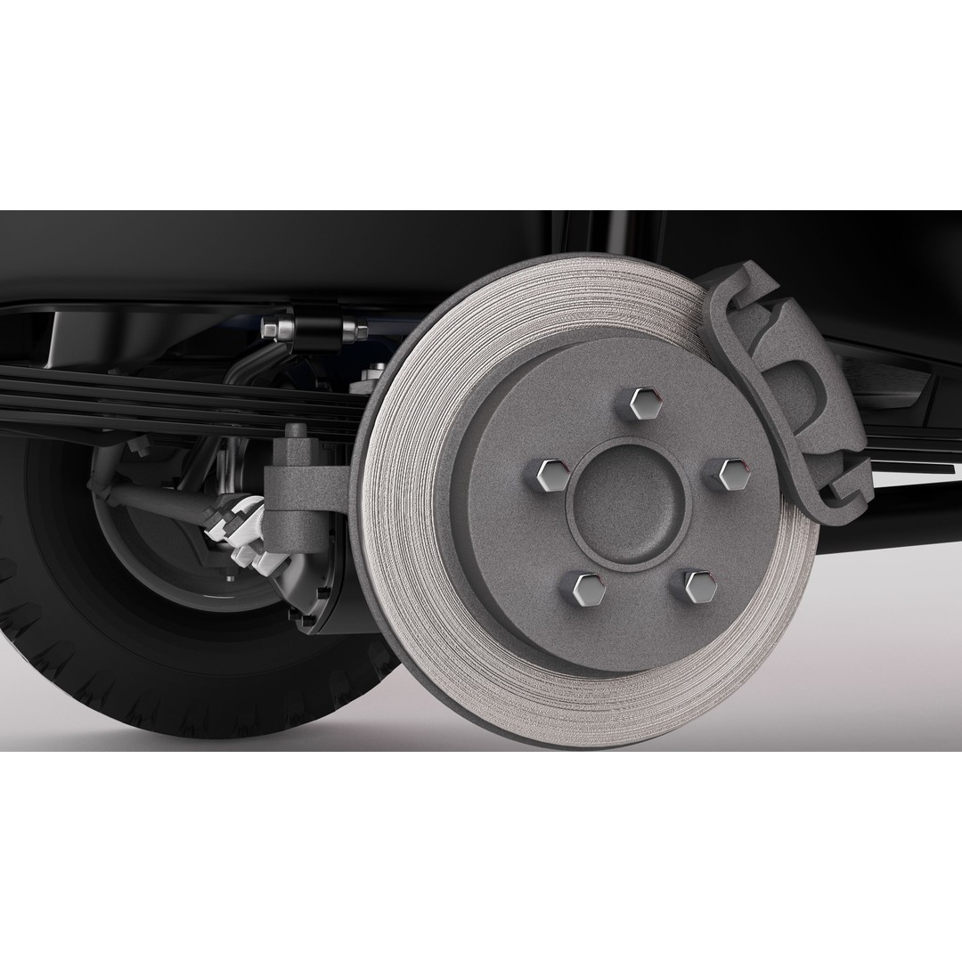 Pickup F250 3D Model – Antique American Truck, FBX, OBJ, Game Ready - View 63
