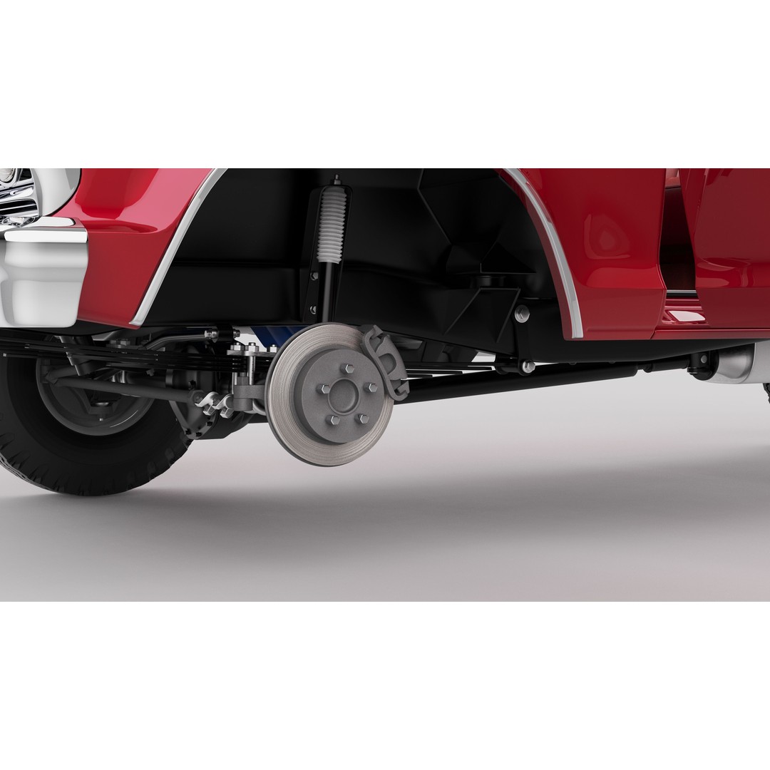 Pickup F250 3D Model – Antique American Truck, FBX, OBJ, Game Ready - View 65