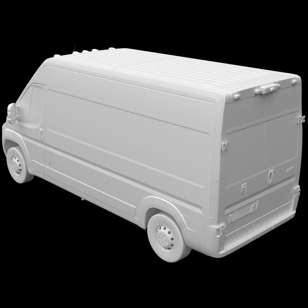 2024 Ram ProMaster L3H2 3D Model – Detailed Cargo Van, FBX, OBJ - View 15