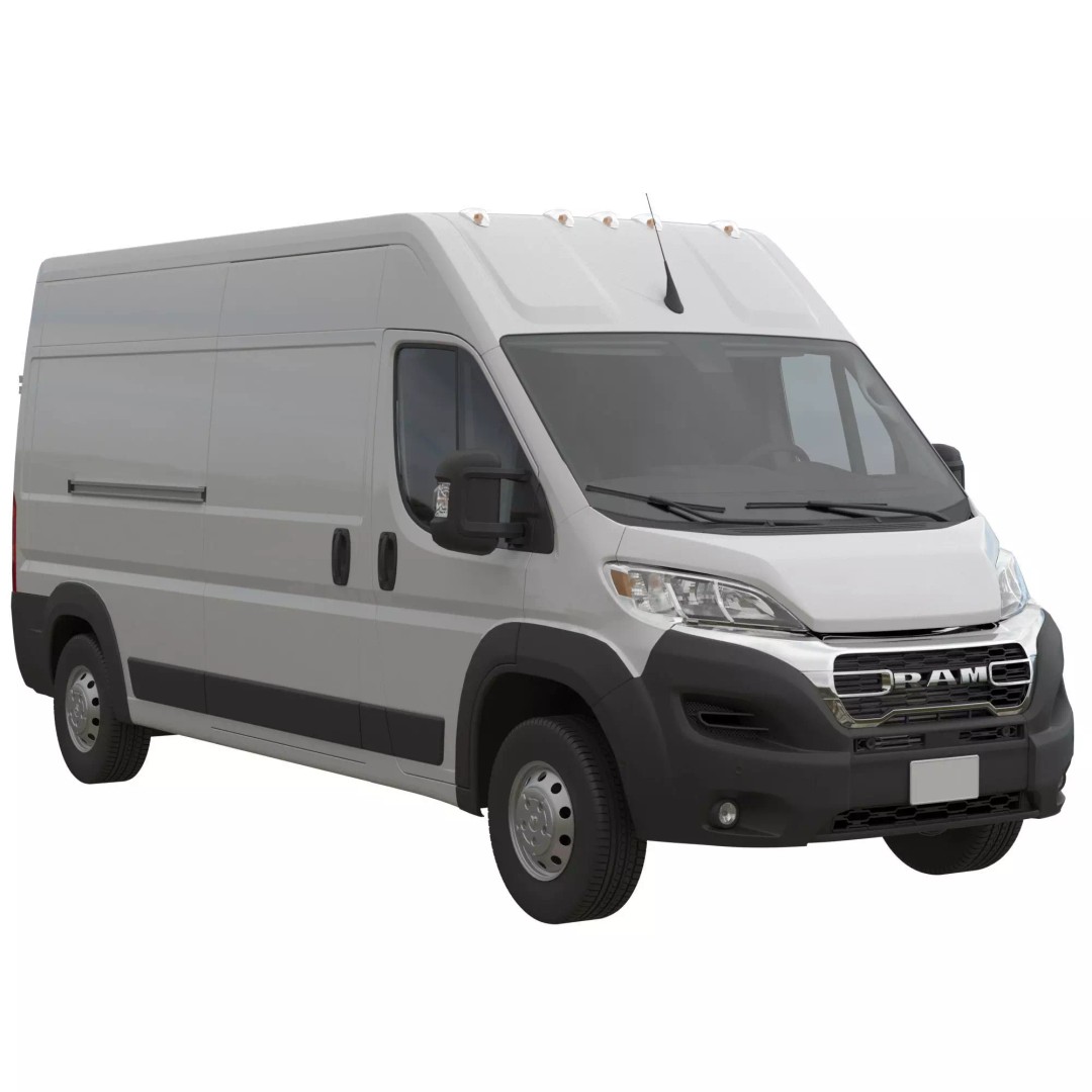 2024 Ram ProMaster L3H2 3D Model – Detailed Cargo Van, FBX, OBJ - View 2