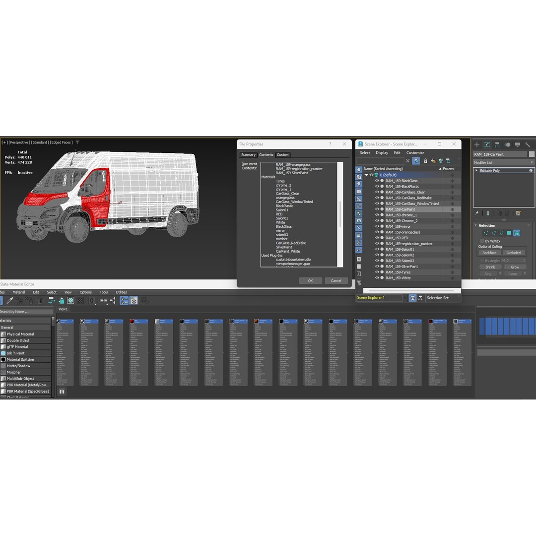 2024 Ram ProMaster L3H2 3D Model – Detailed Cargo Van, FBX, OBJ - View 30
