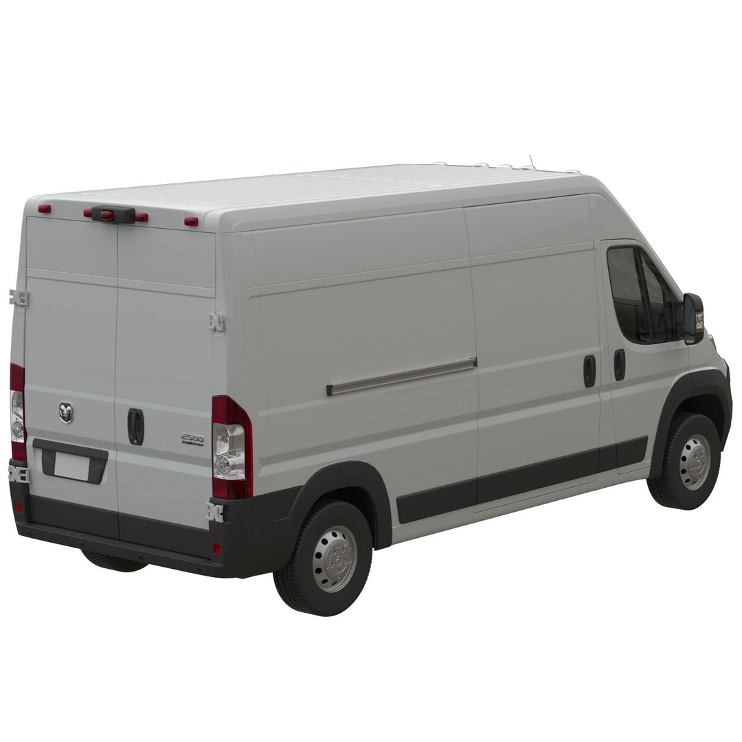 2024 Ram ProMaster L3H2 3D Model – Detailed Cargo Van, FBX, OBJ - View 6