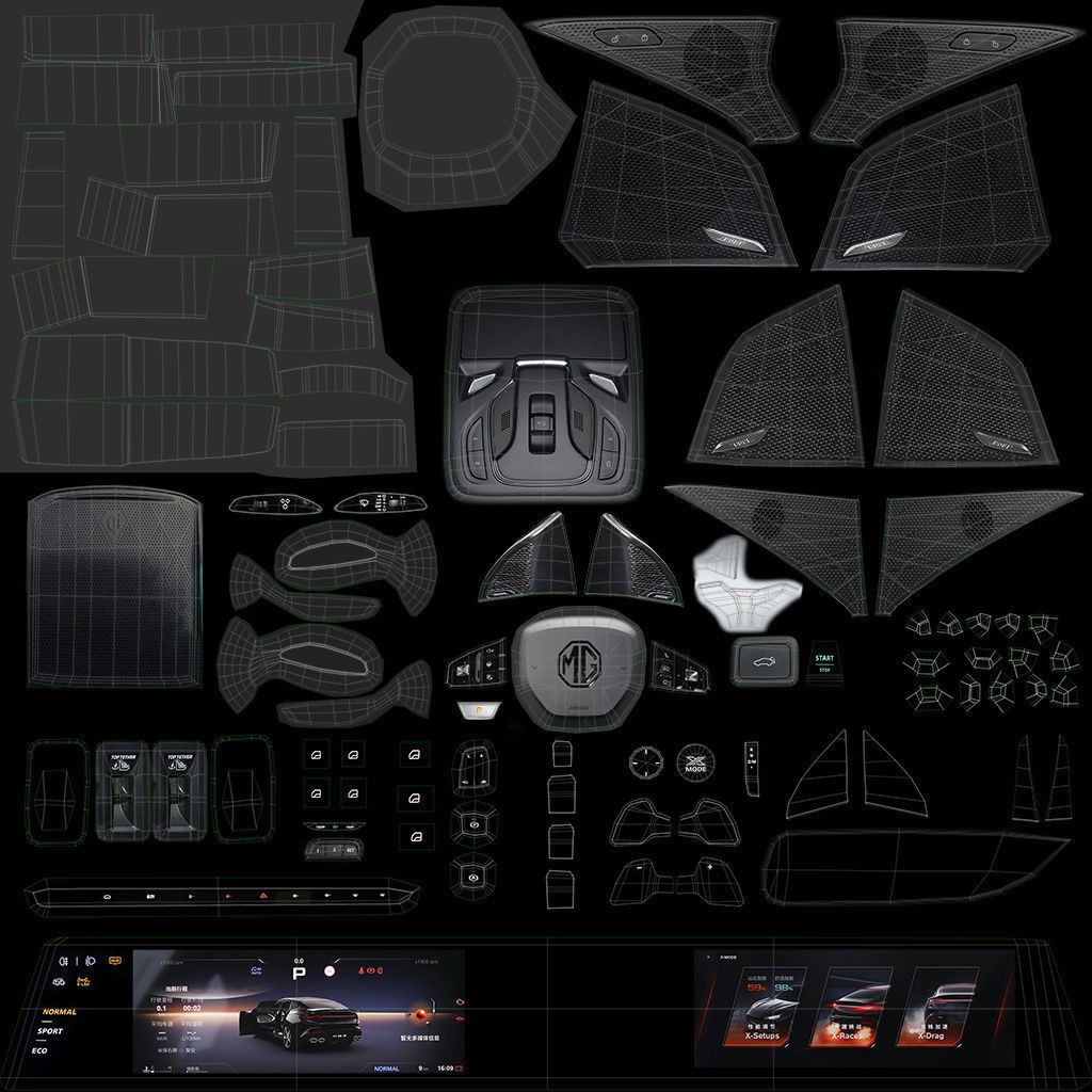 2025 MG7 3D Model – Sport Coupe with Interior, FBX & OBJ Formats