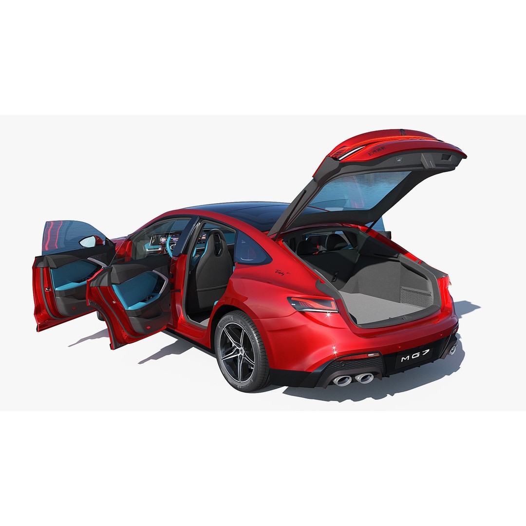 2025 MG7 3D Model – Sport Coupe with Interior, FBX & OBJ Formats - View 16