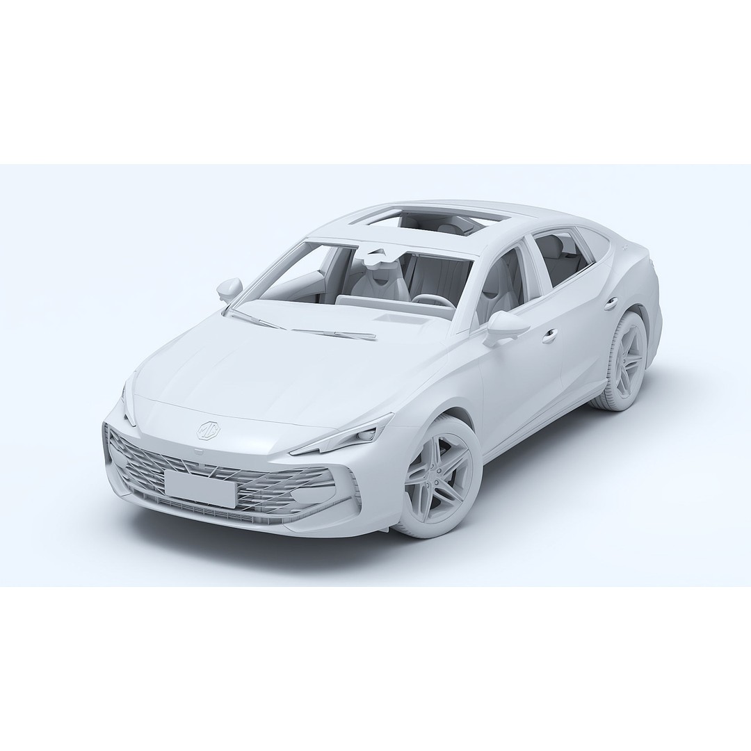 2025 MG7 3D Model – Sport Coupe with Interior, FBX & OBJ Formats - View 20