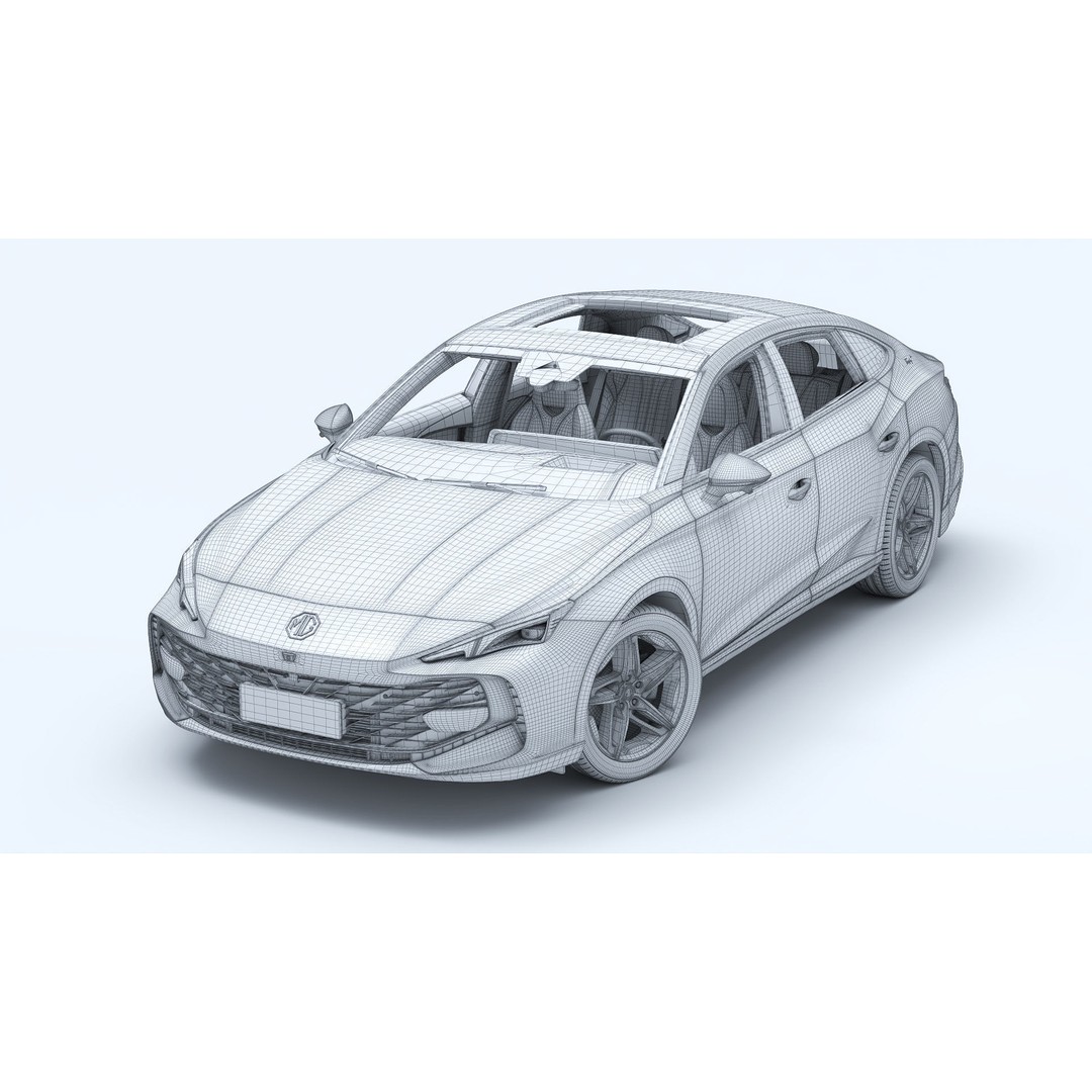 2025 MG7 3D Model – Sport Coupe with Interior, FBX & OBJ Formats - View 21
