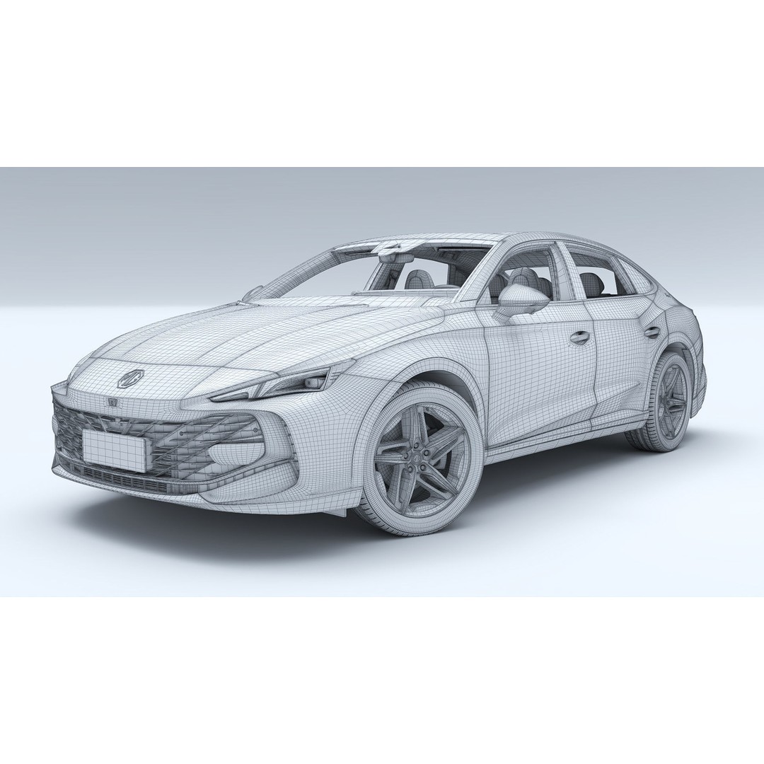 2025 MG7 3D Model – Sport Coupe with Interior, FBX & OBJ Formats - View 23